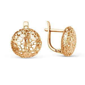 Серьги из красного золота