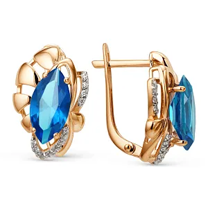 Серьги из красного золота