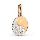 Подвеска из красного золота с фианитами