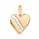 Подвеска из красного золота с фианитами