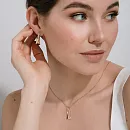 Серьги из красного золота с фианитами