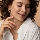 Серьги из красного золота с фианитами