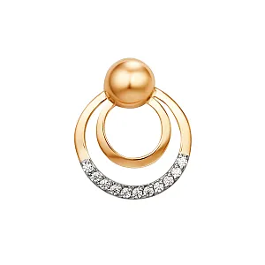 Подвеска из красного золота с фианитами