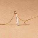 Подвеска из красного золота с фианитом