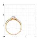 Кольцо из красного золота с бриллиантами