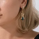 Серьги из желтого золота с лондон топазами