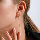 Серьги продевки из красного золота