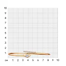 Браслет из красного золота с фианитами