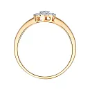 Кольцо из красного золота с бриллиантами