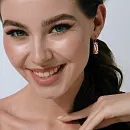 Серьги из красного золота с фианитами