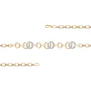 Браслет из красного золота с фианитами