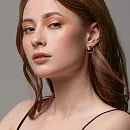 Серьги пусеты из красного золота