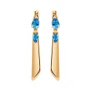 Серьги из красного золота с swiss топазами