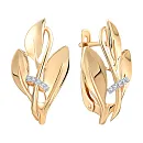 Серьги из красного золота с фианитами