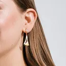 Серьги из красного золота с фианитами