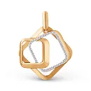 Подвеска из красного золота с фианитами