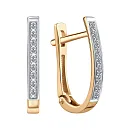 Серьги из красного золота с бриллиантами