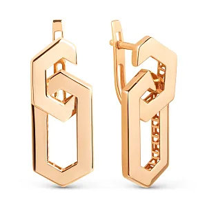 Серьги из красного золота