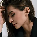 Серьги из красного золота с фианитами