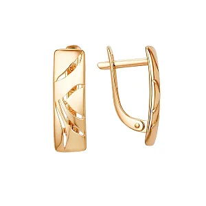 Серьги из красного золота