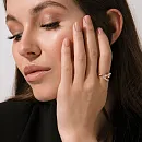 Кольцо из красного золота с фианитами