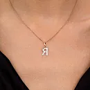 Подвеска из красного золота с фианитами