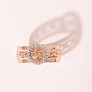 Кольцо из красного золота с фианитами