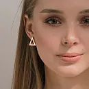 Серьги пусеты из красного золота