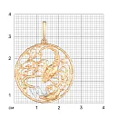 Подвеска из красного золота