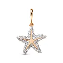 Подвеска из красного золота с фианитами