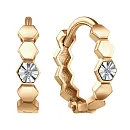 Серьги из красного золота с бриллиантами