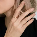 Кольцо из красного золота с фианитами