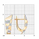 Серьги из красного золота с фианитами
