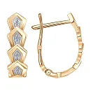 Серьги из красного золота с бриллиантами