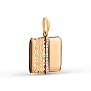 Подвеска из красного золота с фианитами