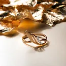 Кольцо из красного золота с фианитами