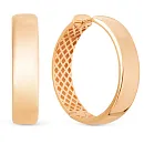 Серьги конго из красного золота