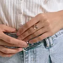 Кольцо из красного золота с фианитами