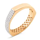 Кольцо из красного золота с фианитами