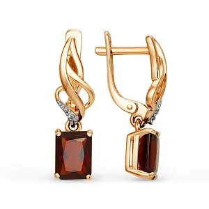 Серьги из красного золота