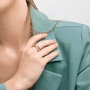 Кольцо из красного золота с фианитами