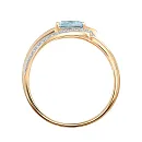 Кольцо из красного золота с swiss топазом