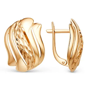 Серьги из красного золота