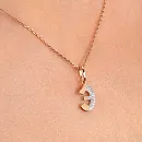 Подвеска из красного золота с фианитами