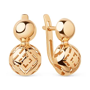 Серьги из красного золота