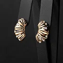 Серьги из красного золота с фианитами