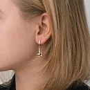 Серьги из красного золота с фианитами