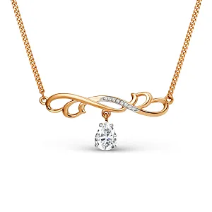 Колье из красного золота с фианитами