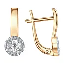 Серьги из красного золота с бриллиантами