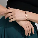 Браслет из красного золота с фианитами